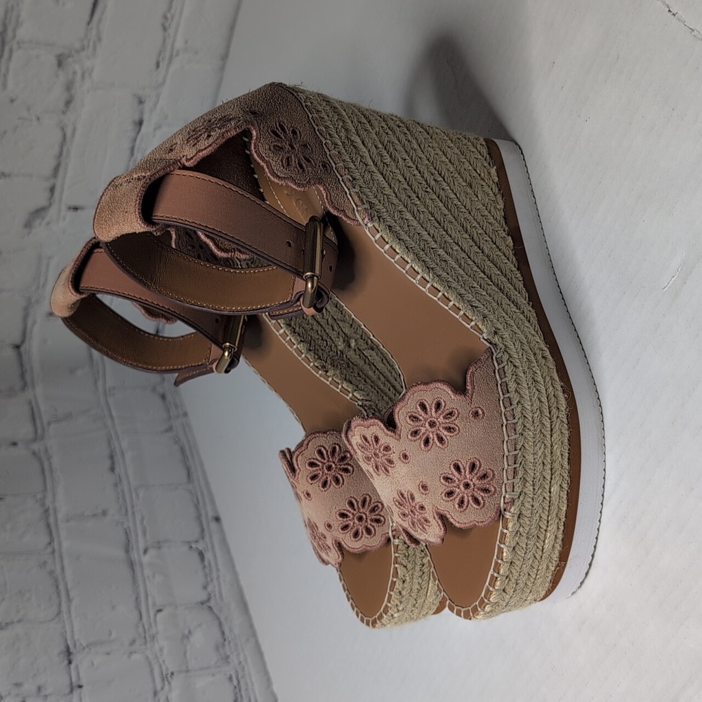 See By Chloe Espadrille Wedge Sandals With Ankle Strap Size 9 US - Picture 4 of 8